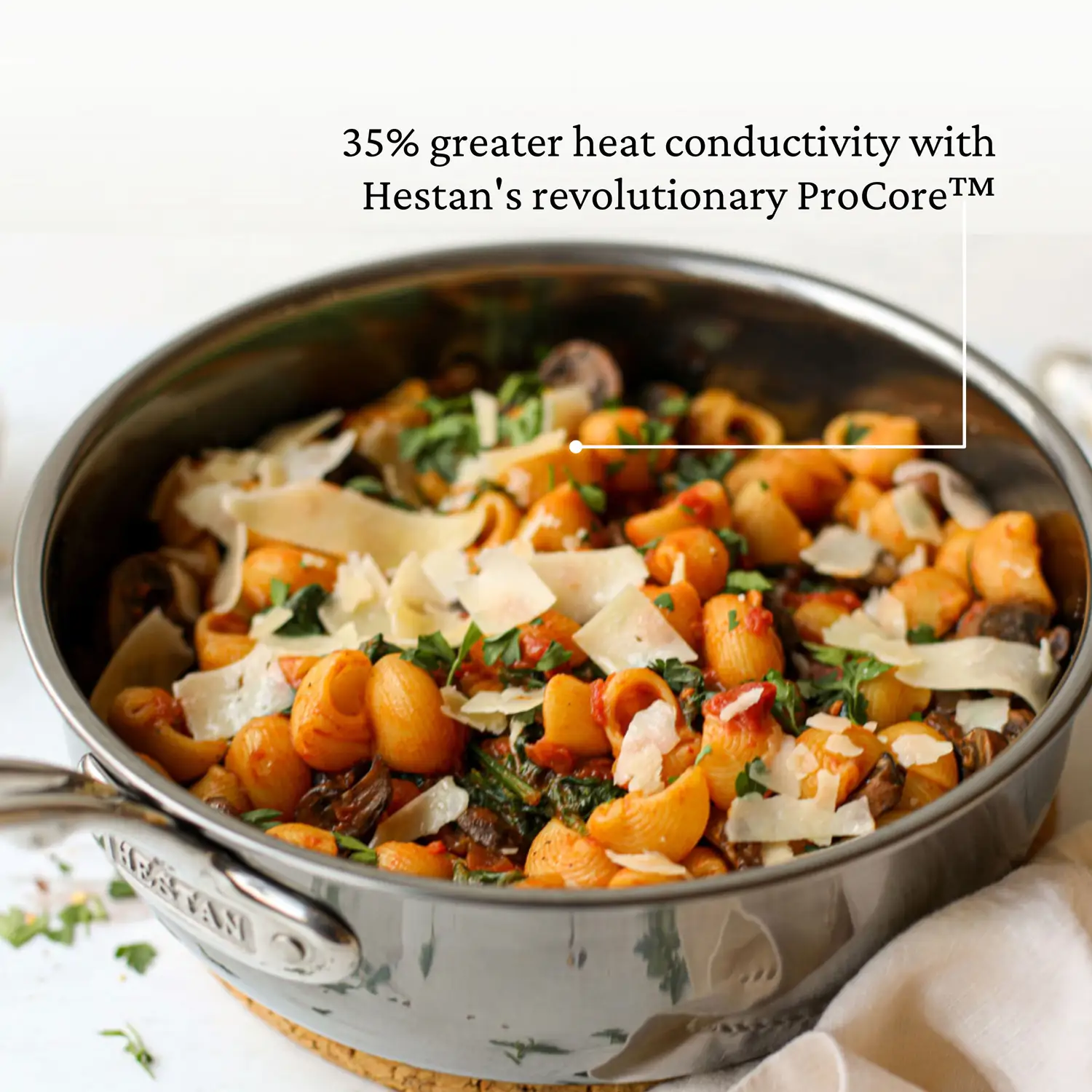 Hestan NanoBond Titanium Induction Saucier & Lid - 20cm/1.9L - Image 5