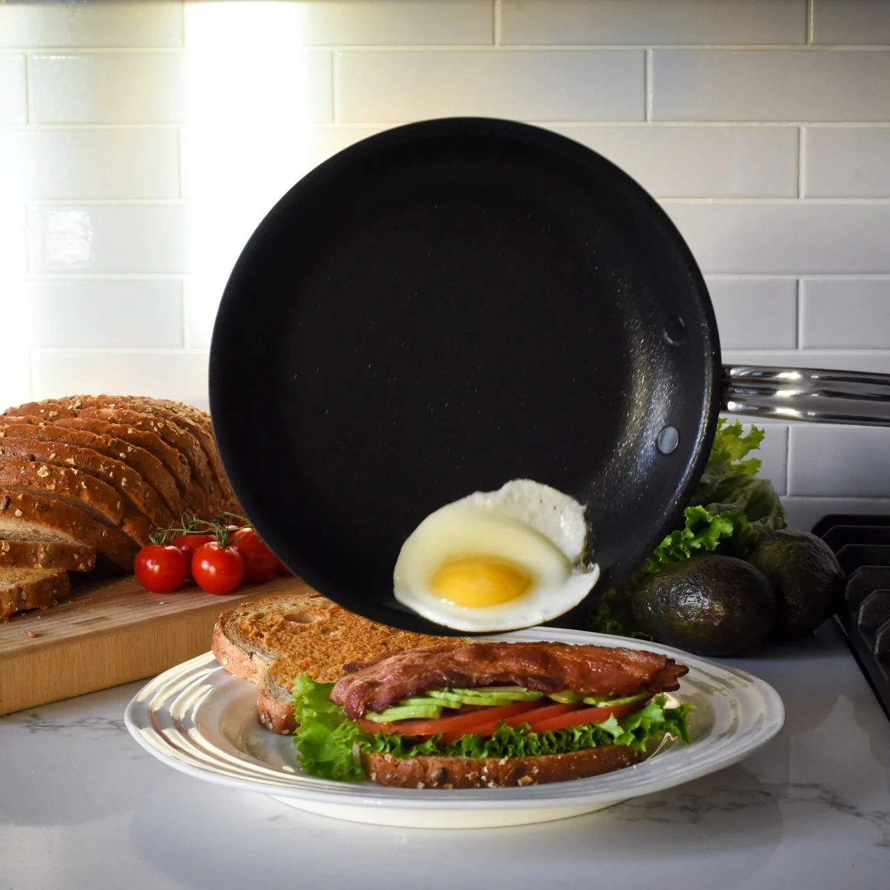 Hestan ProBond Induction Stainless Steel Saucepan, Stock Pot & Titum™ Non-Stick Skillet Set: 7 Piece - Image 3