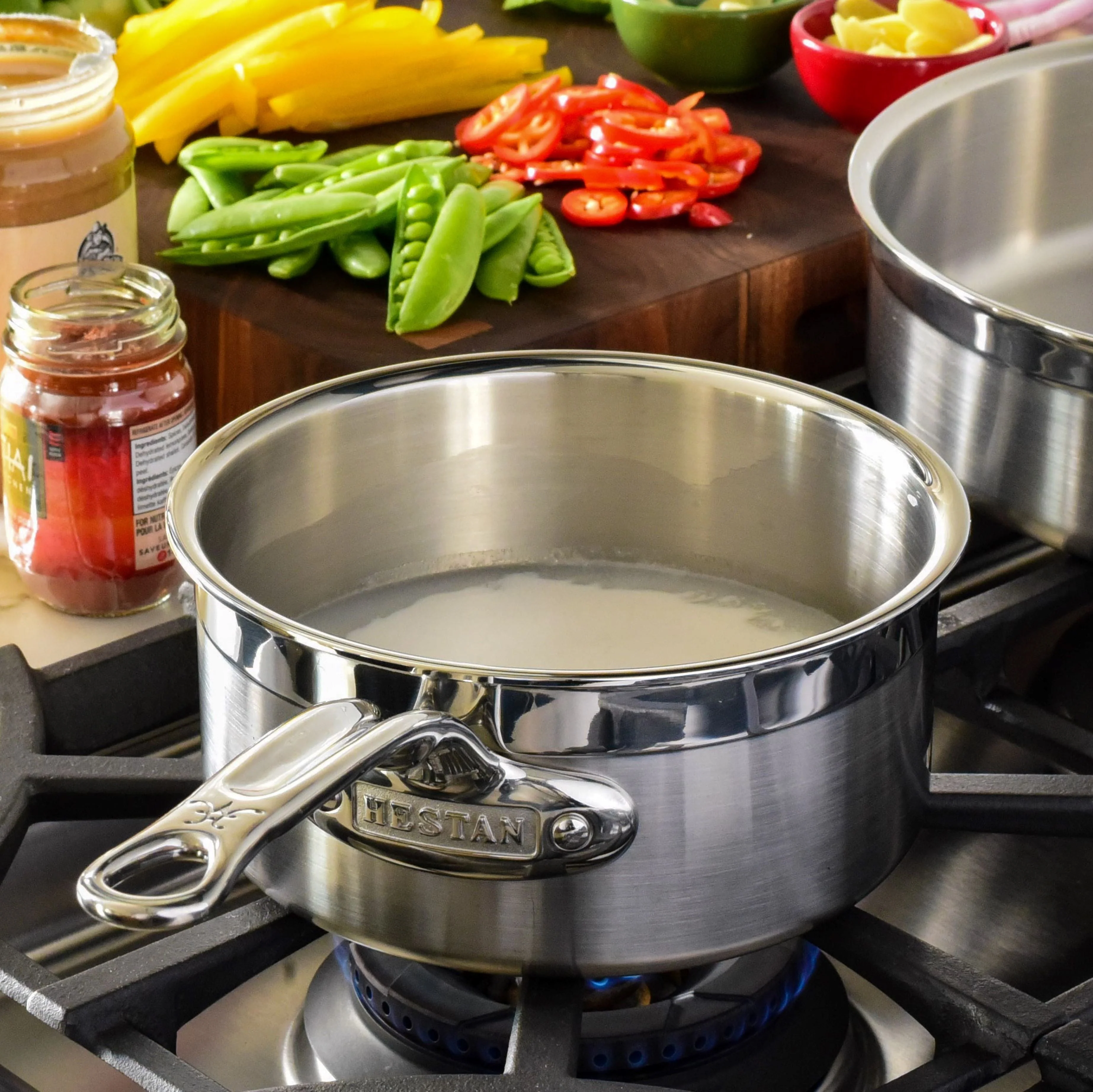 Hestan ProBond Induction Stainless Steel Saucepan, Stock Pot & Titum™ Non-Stick Skillet Set: 7 Piece - Image 6