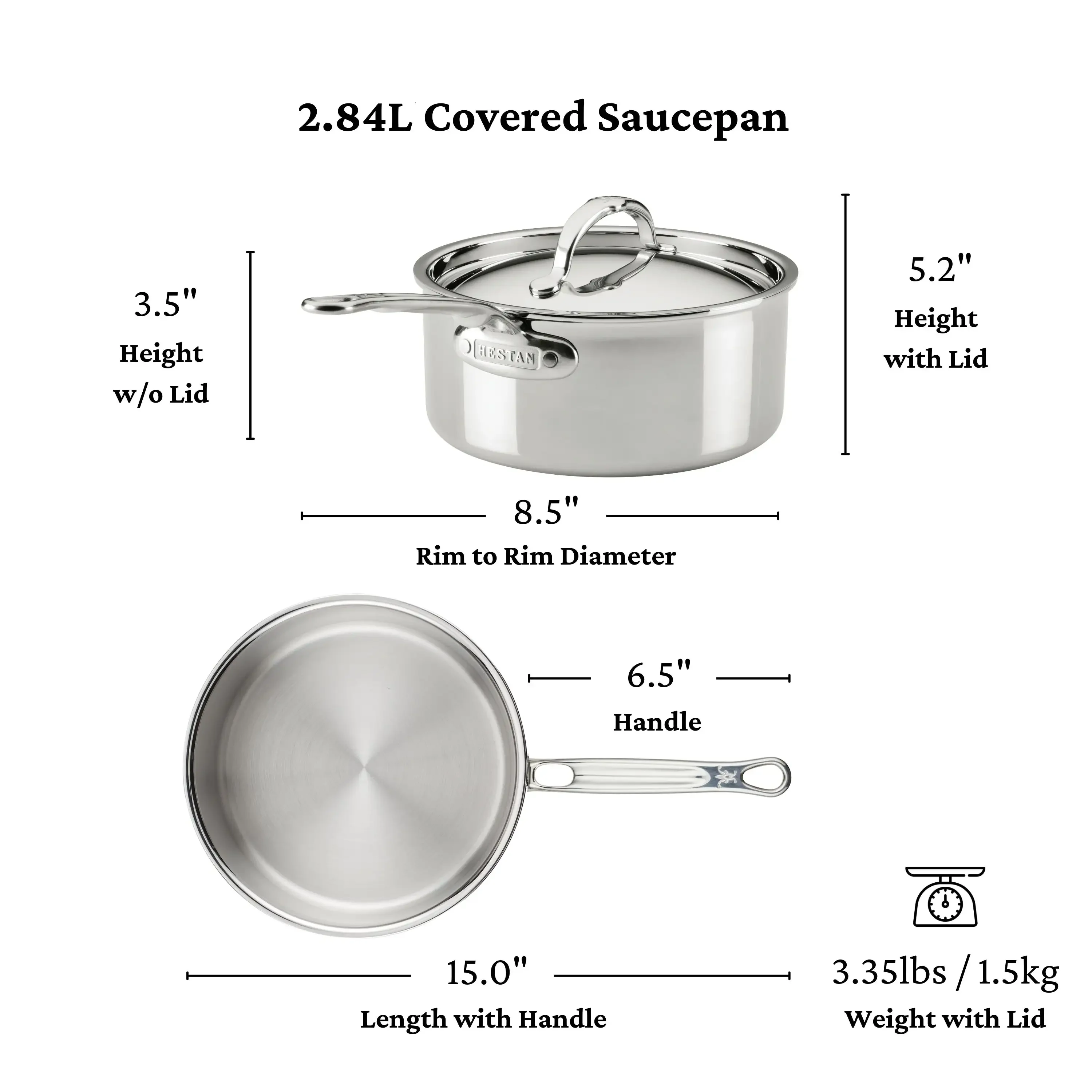 Hestan ProBond® Luxe Induction Stainless Steel Pan Set - 10 Piece - Image 11