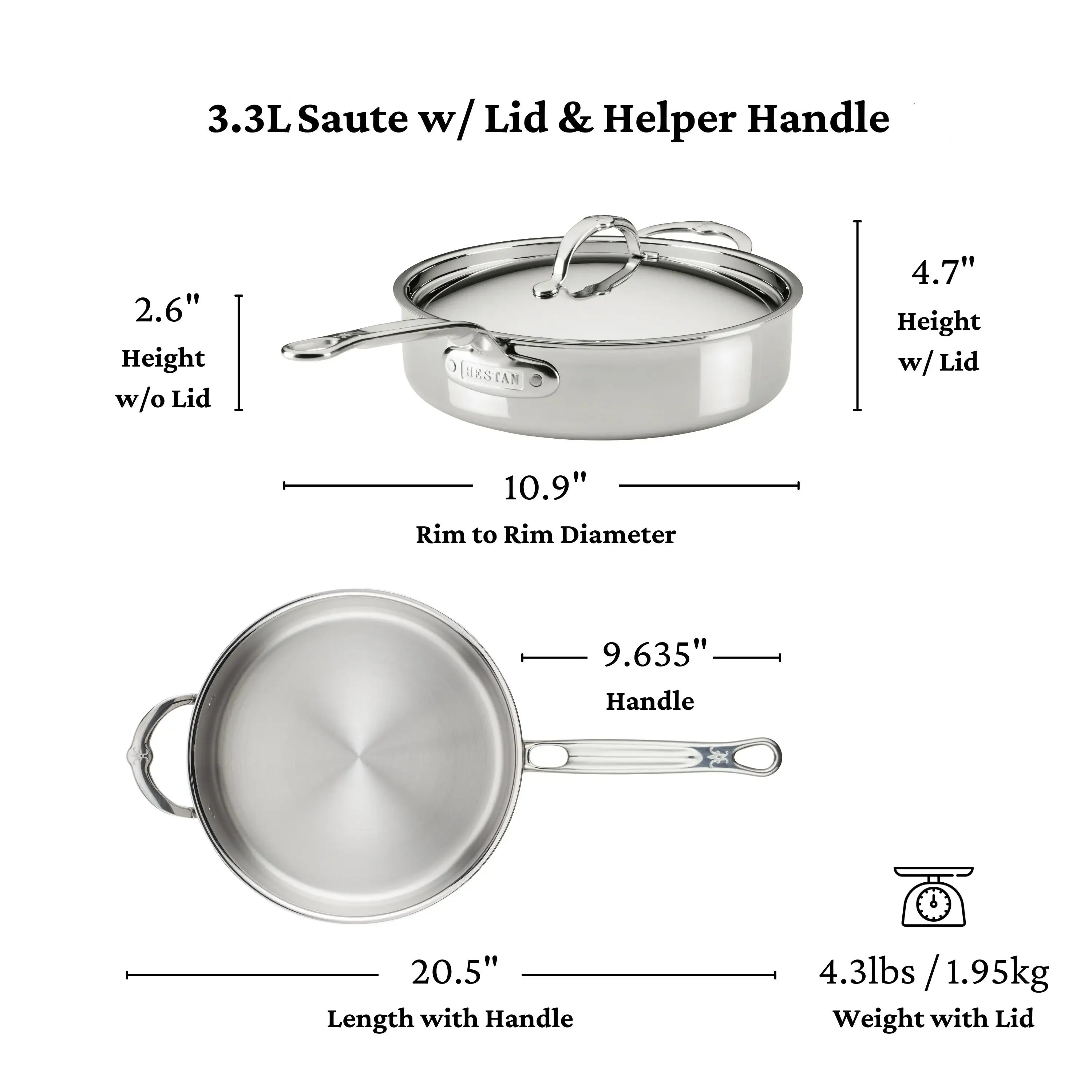 Hestan ProBond® Luxe Induction Stainless Steel Pan Set - 10 Piece - Image 13