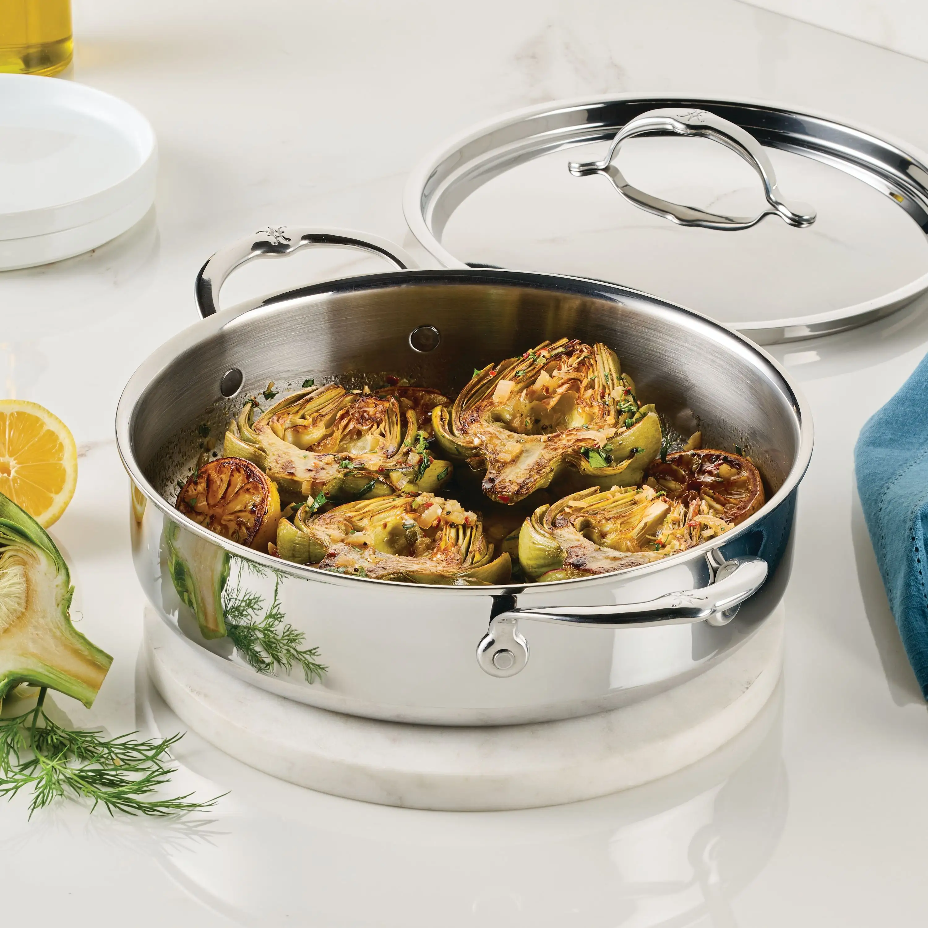 Hestan ProBond® Luxe Stainless Steel Sauteuse Braiser & Lid - 26cm - Image 8