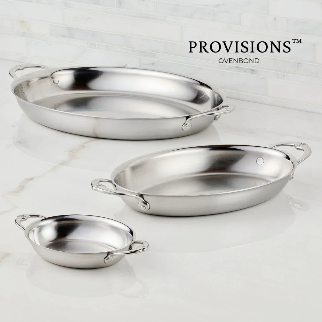 Hestan Provisions Open Mini Oval Au Gratin, 2pce Set (17cm x 14cm) - Image 4