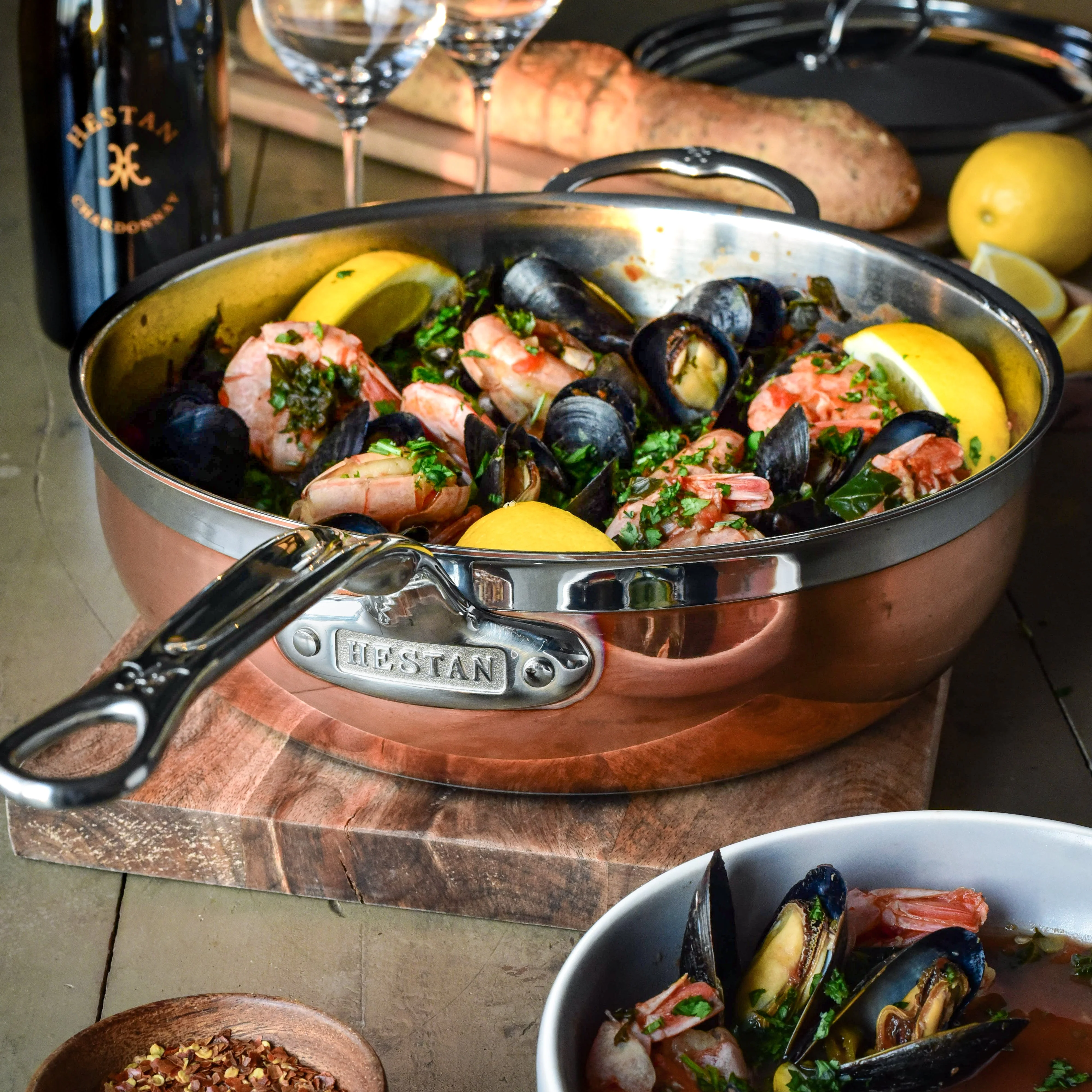 Hestan CopperBond Induction Copper Essential Pans - Medium (3.3L) & Large (4.7L) - Image 3