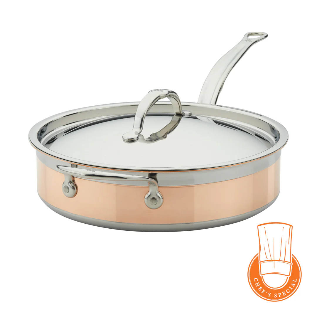Hestan CopperBond Induction Copper Sauté Pan & Lid with Helper Handle 26cm (3.3L) - Image 6