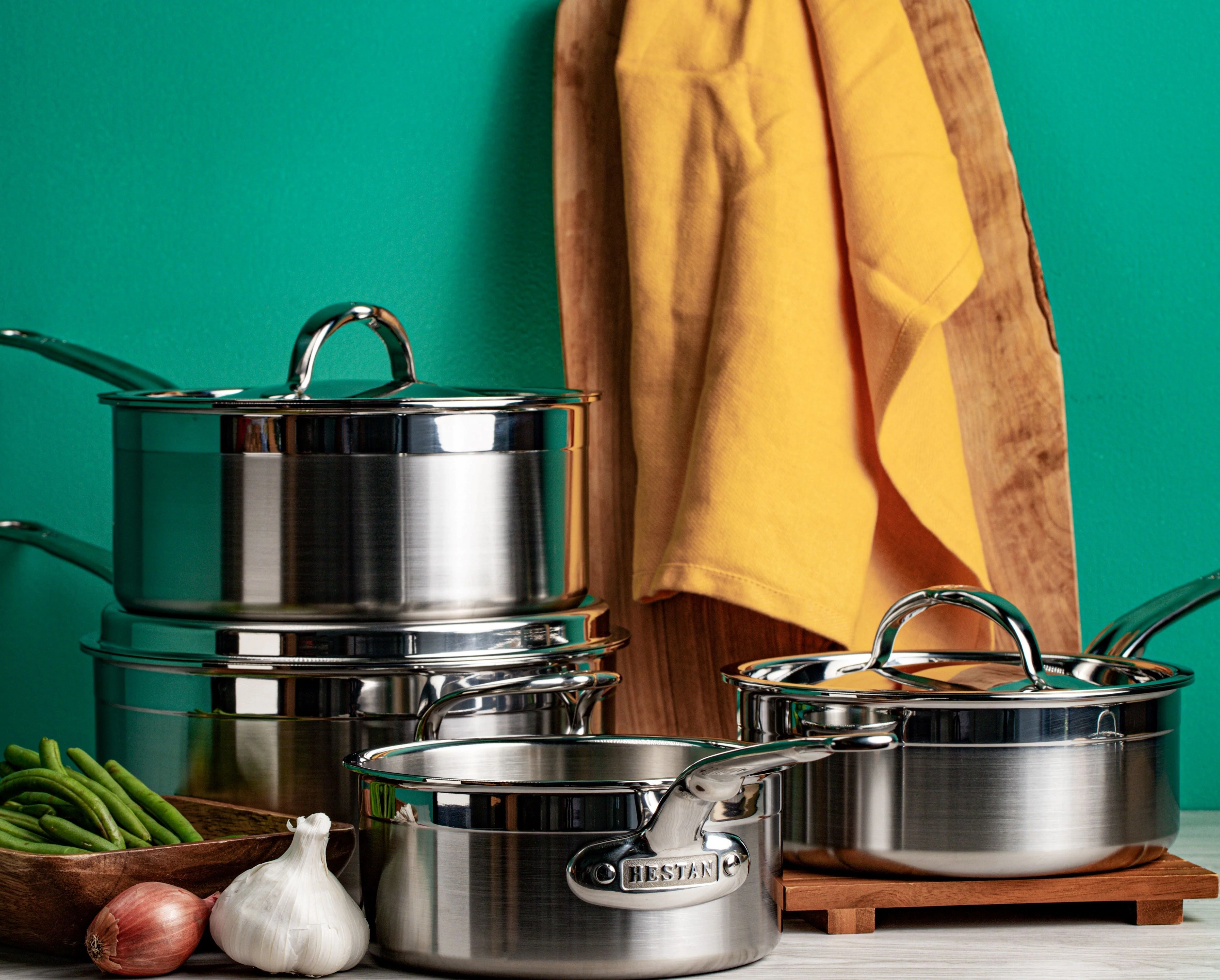 Hestan ProBond Induction Stainless Steel Saucepan & Lid - Small & Extra Large - Image 5